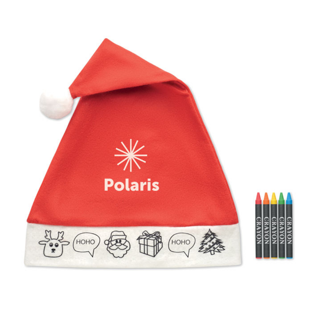 Set da colorare con cappello di Babbo Natale per bambini - Signa