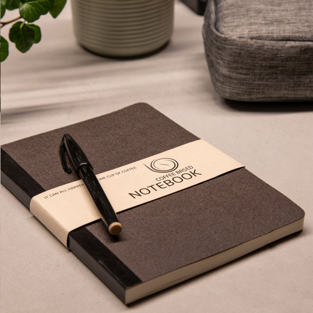 A5 size notebook with a Coffee Grounds theme - Gateacre