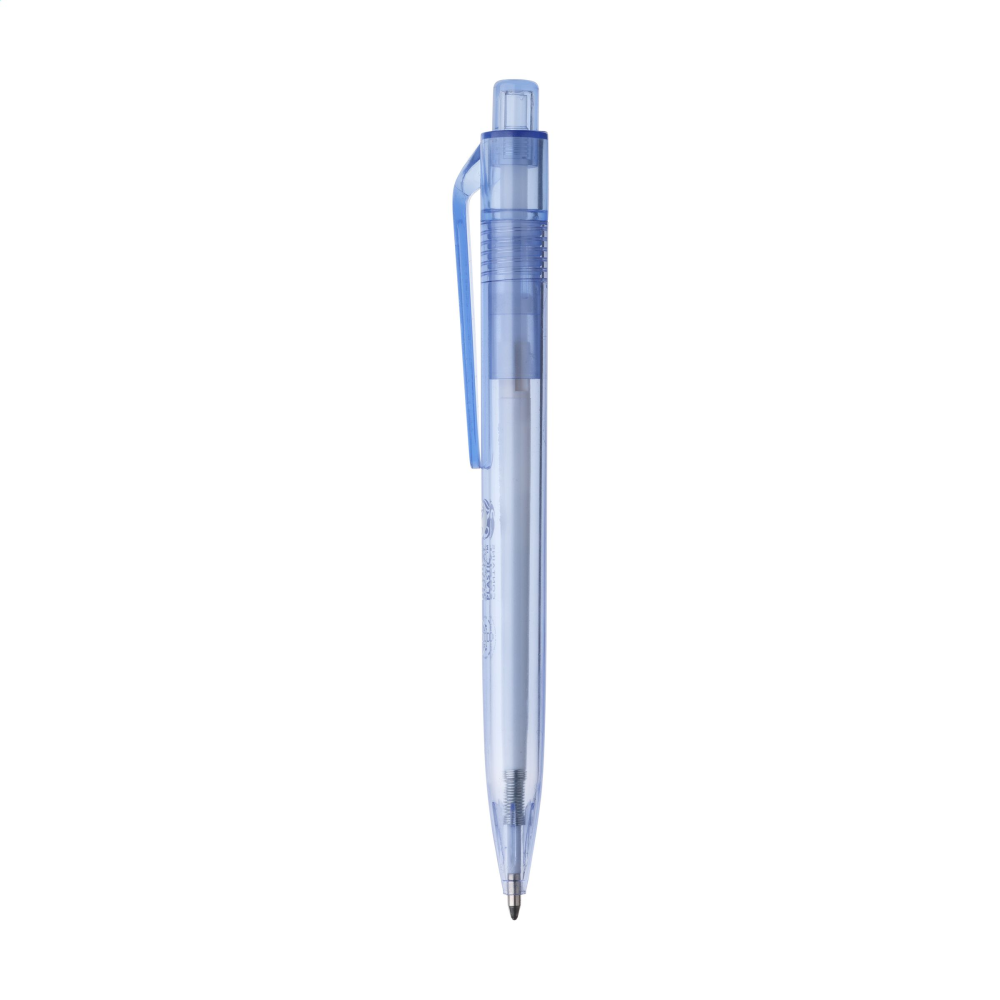 Penna a sfera con inchiostro blu realizzata con bottiglie PET riciclate eco-compatibili - Foresto Sparso