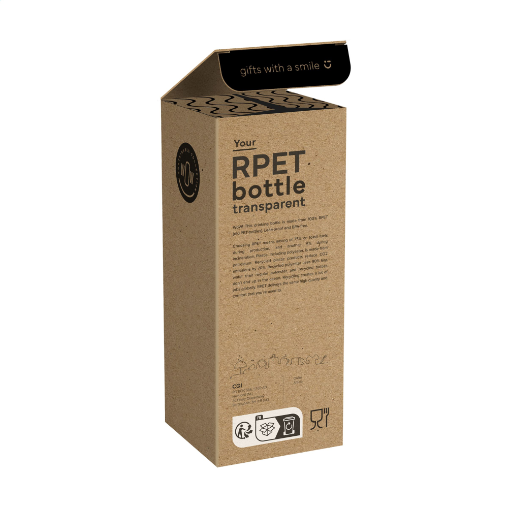 100% RPET Environmentally Friendly Water Bottle - Abbotswood
