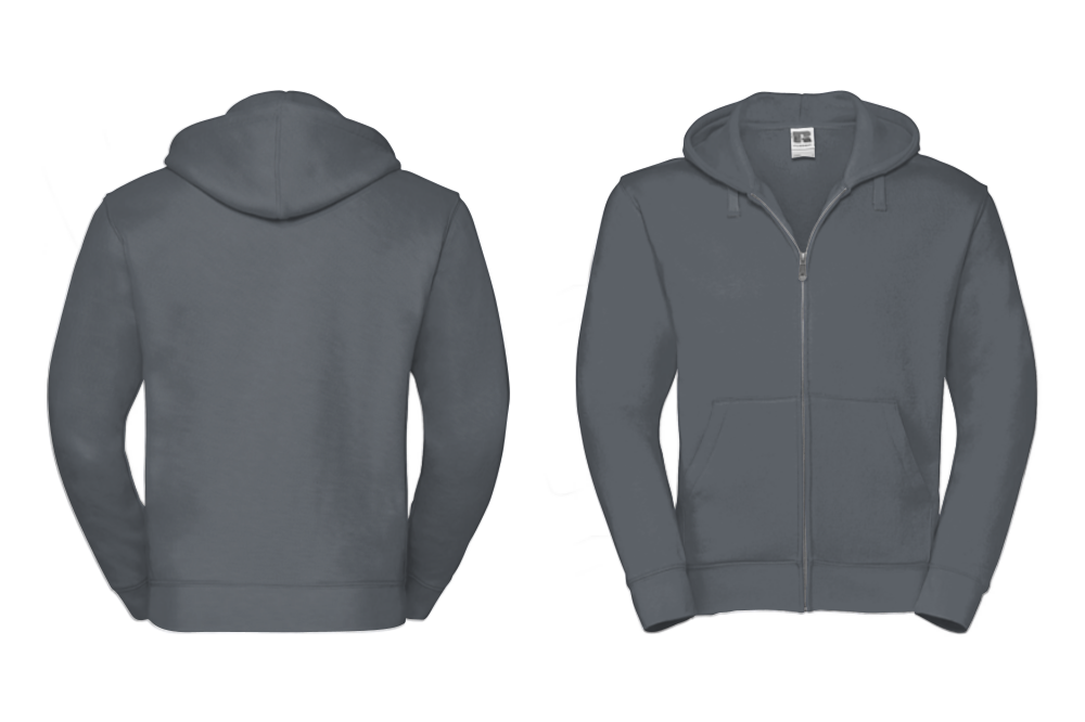Cotton-Polyester Hoodie with Full Zipper and Kangaroo Pockets - Deepdene