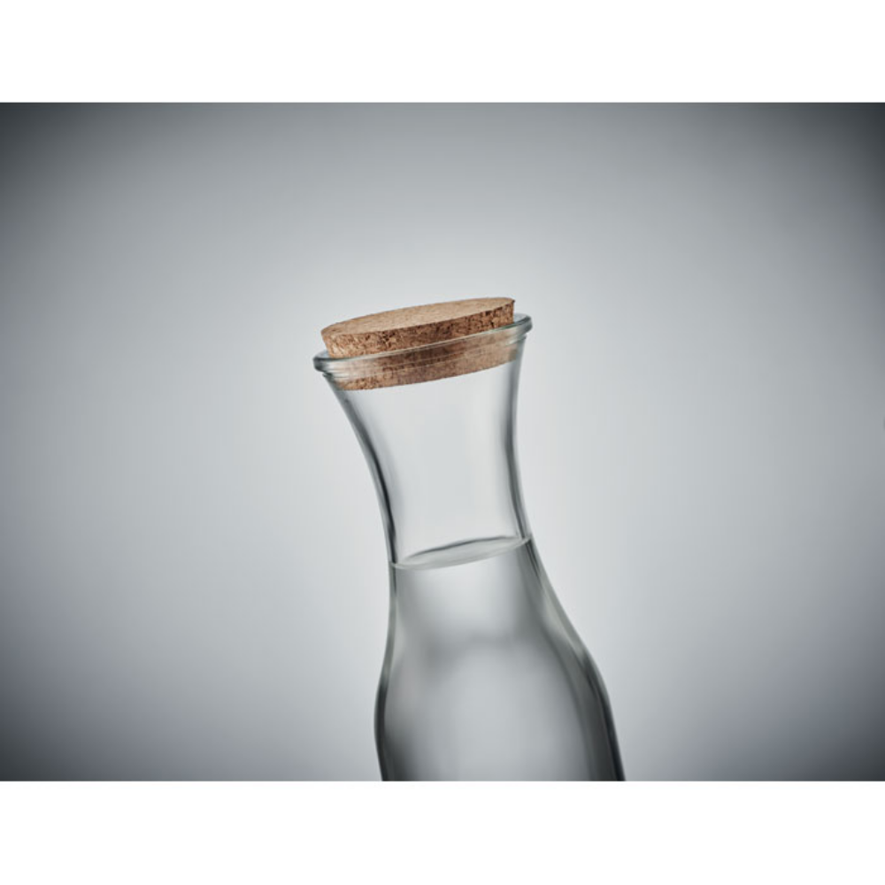Recycled Glass Carafe with Cork Lid - Retford