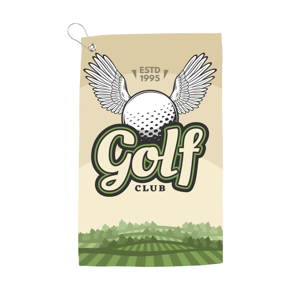 Asciugamano da Golf Personalizzato Stampato con Moschettone - Colturano