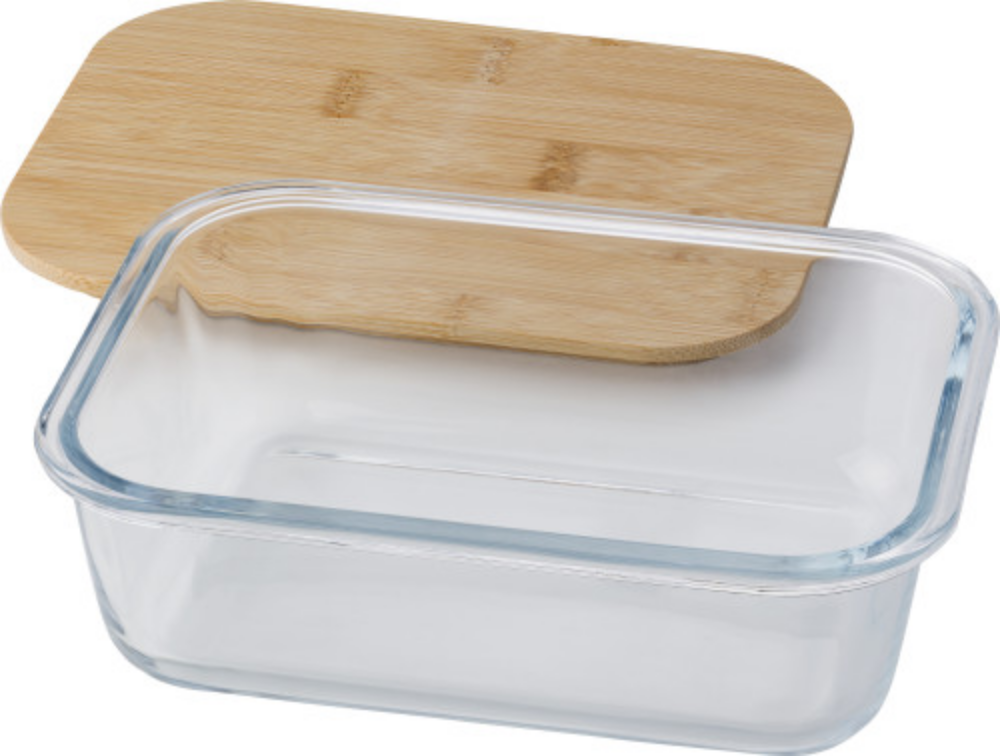 Lunch box de vidro com tampa de bambu - Wantage