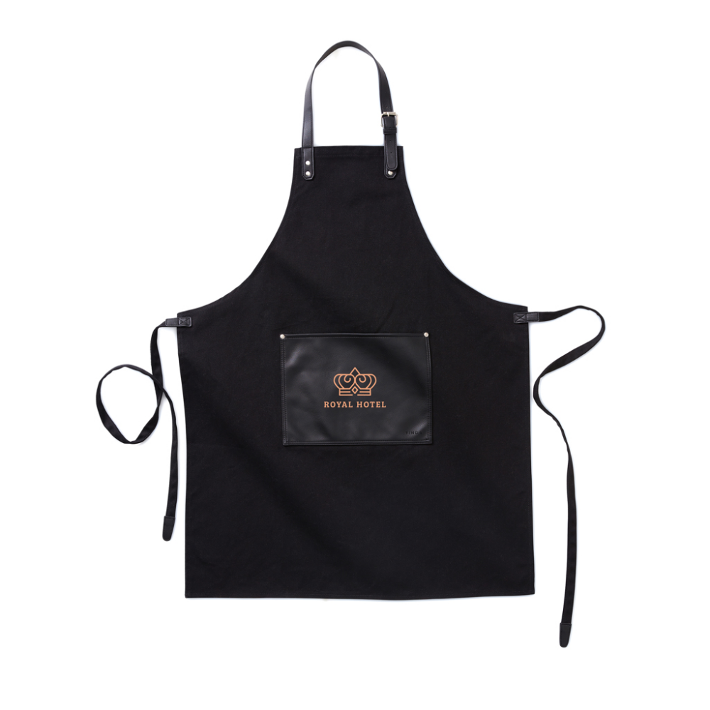 Classic Cotton Canvas Apron with Vegan Leather Details - Sheerness