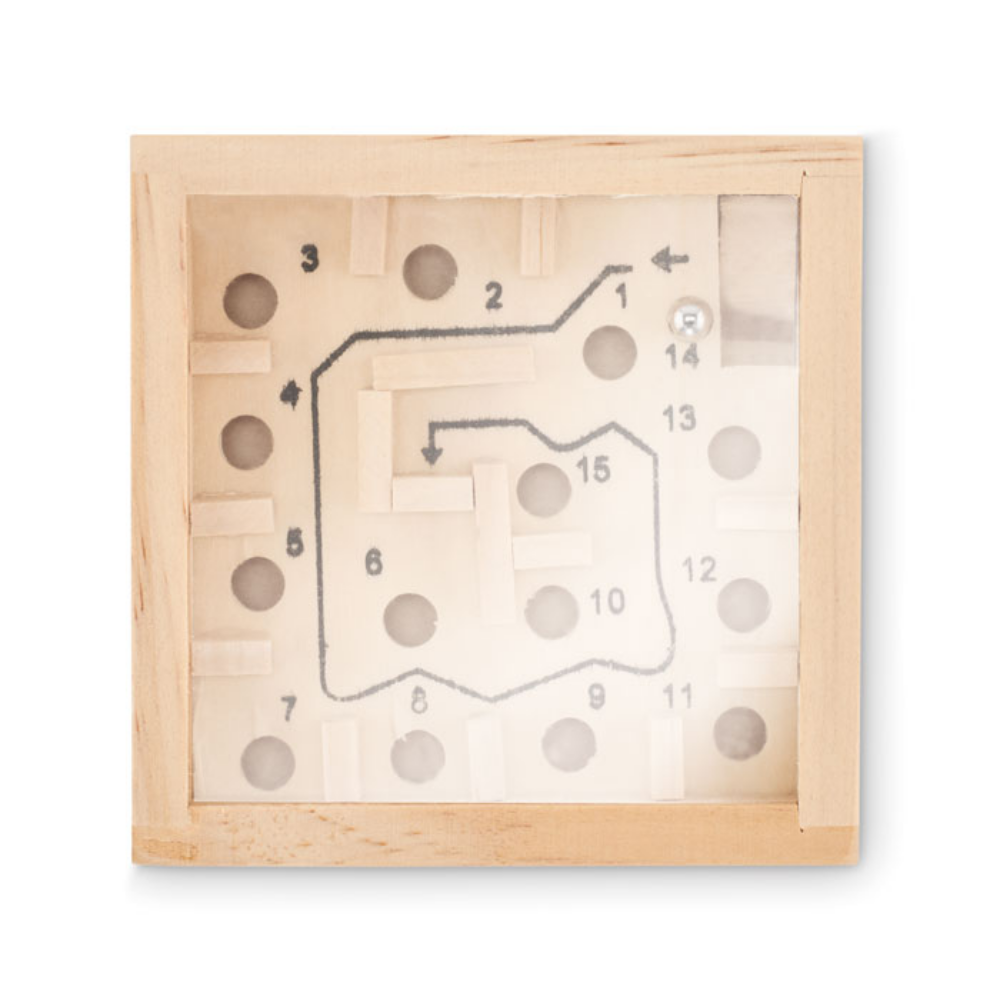 Pine wooden labyrinth game