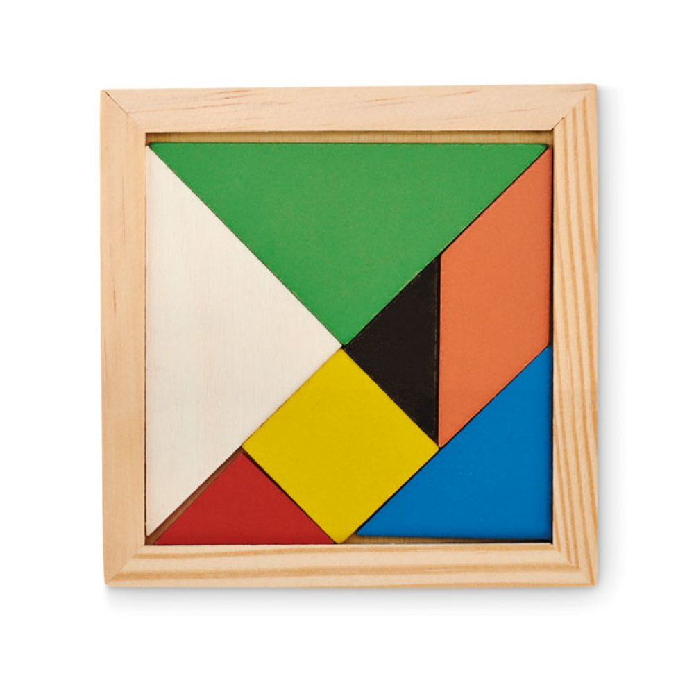 Gioco di puzzle Tangram in legno colorato - Verolavecchia