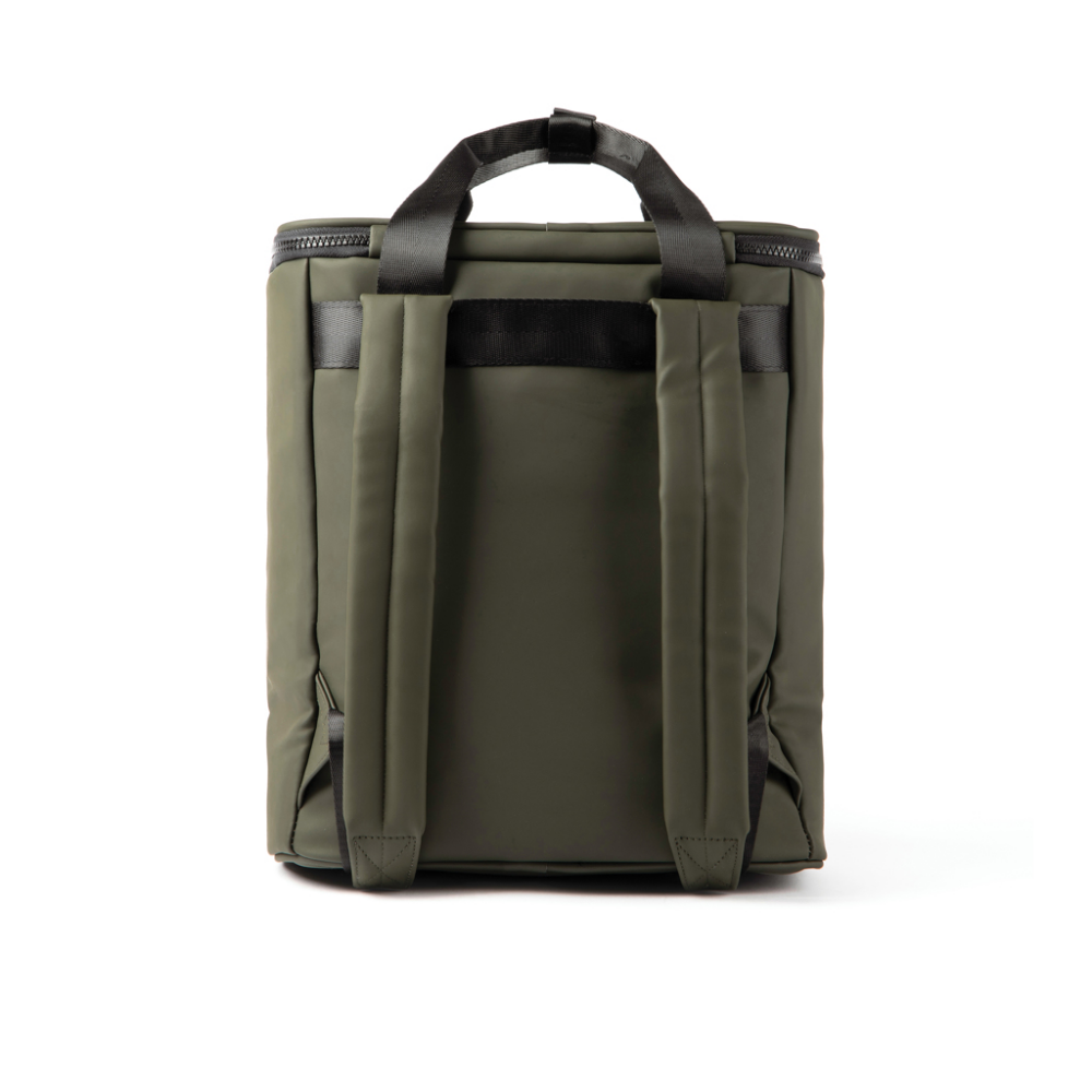 A minimalist, water-resistant backpack made of Nubuck PU fabric that also functions as a cooler - Barkby Thorpe