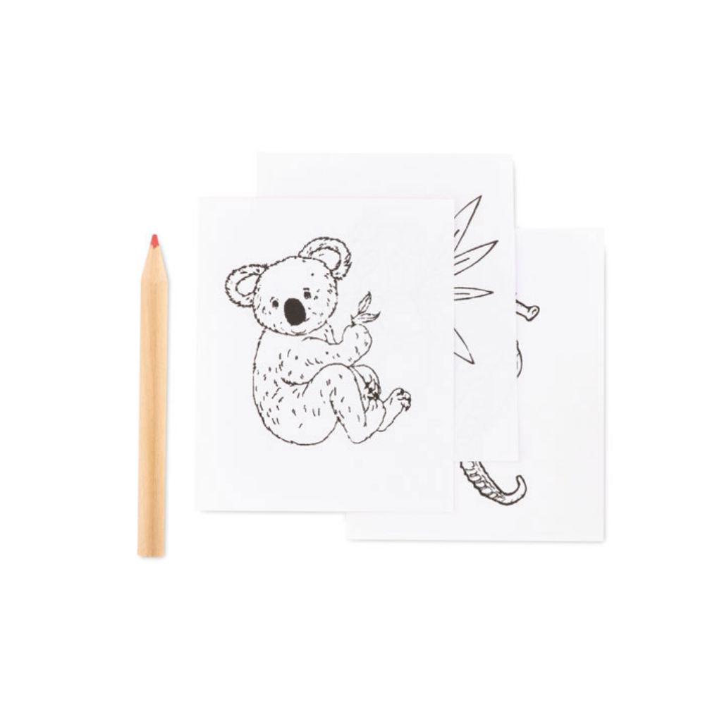 Colouring Set with Wooden Pencils, Sharpener and Colouring Sheets - Beaumont Leys