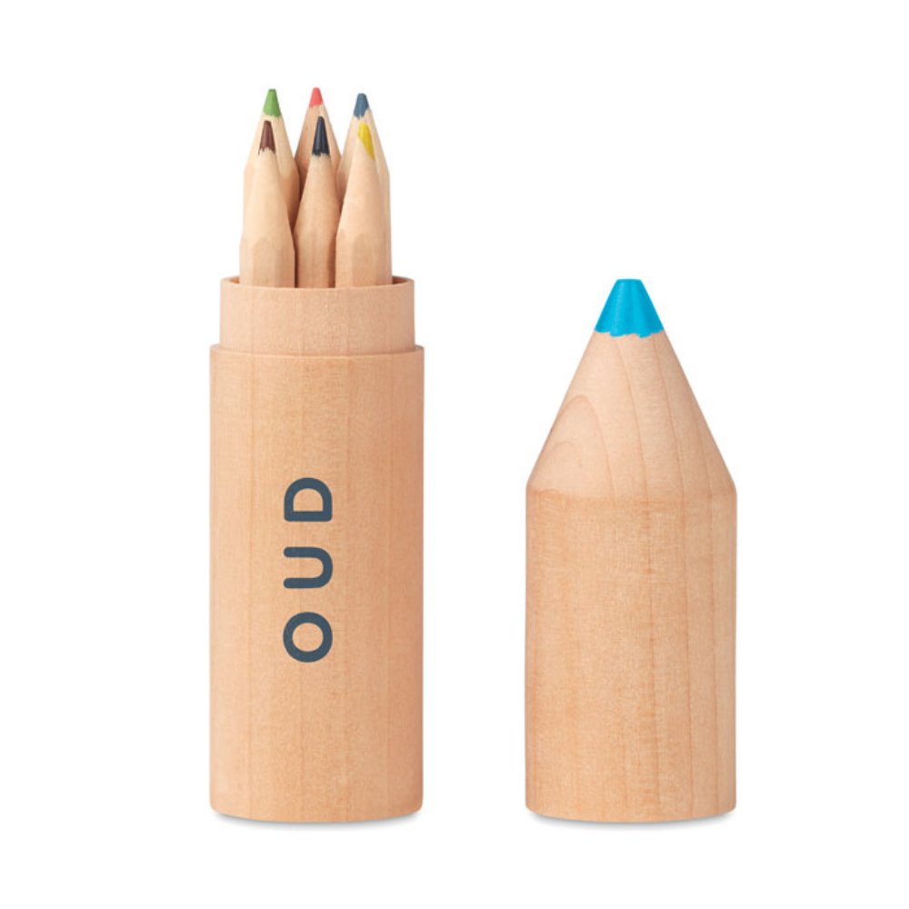 Personalisierte Holzbox mit 6 Stiften - Dali