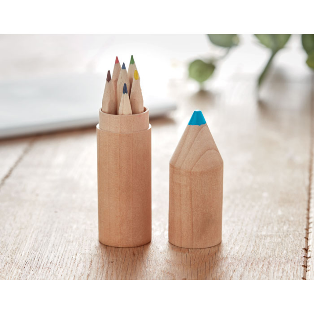 Set de lápices de madera con caja en forma de lápiz - Cuarte de Huerva