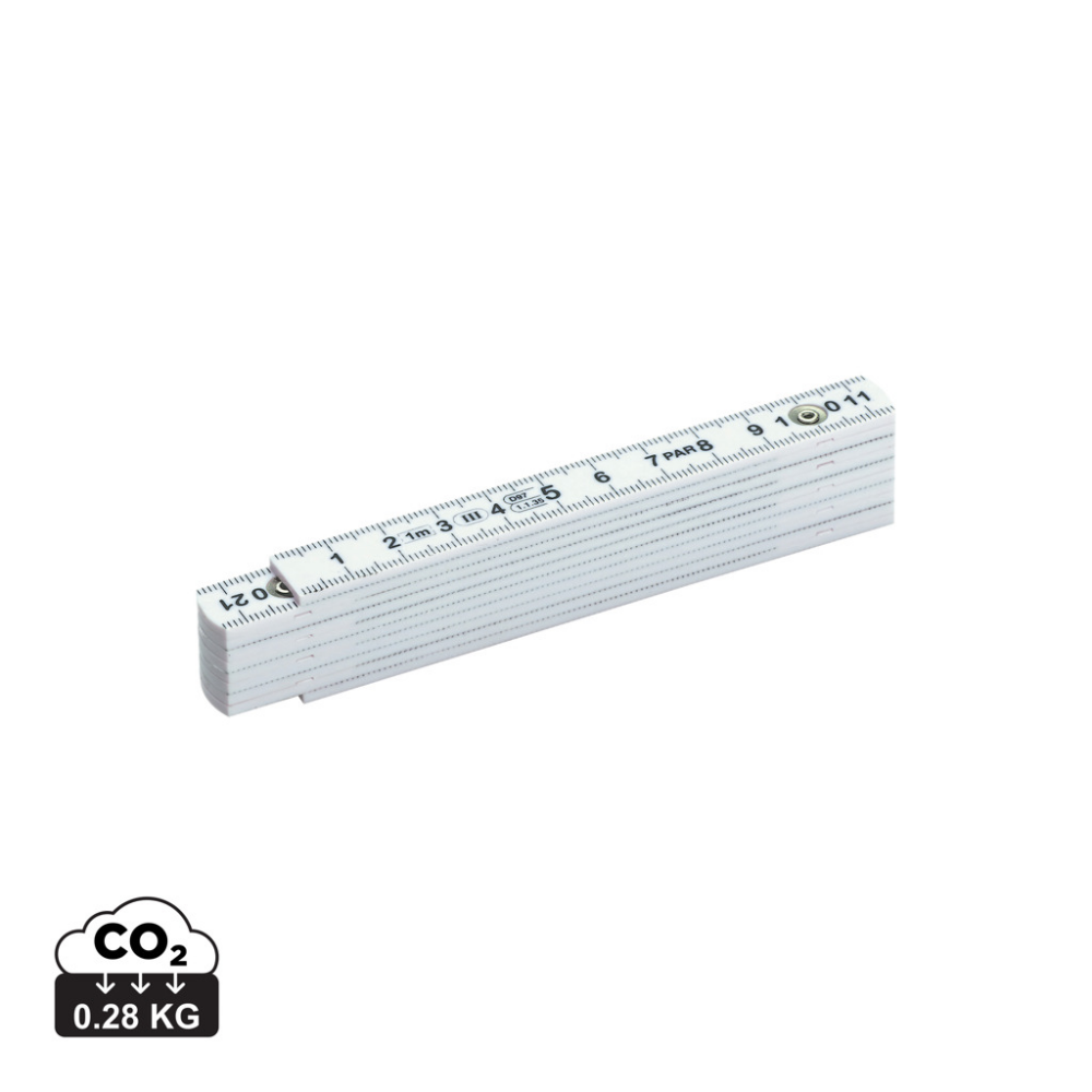 10 Packs of 1m White Ruler with Heat Pressed Graduations - Uist