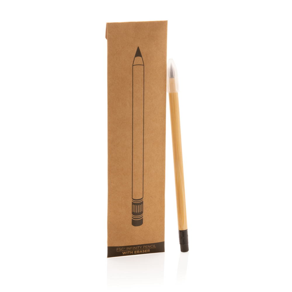 FSC®-Bambus Infinity-Stift mit Radiergummi
