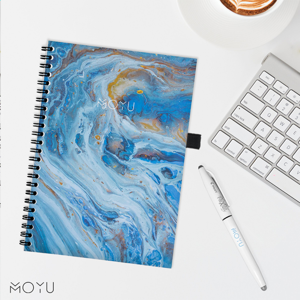 MOYU A5 Erasable Notebook with Pen and Cleaning Cloth - Kibworth