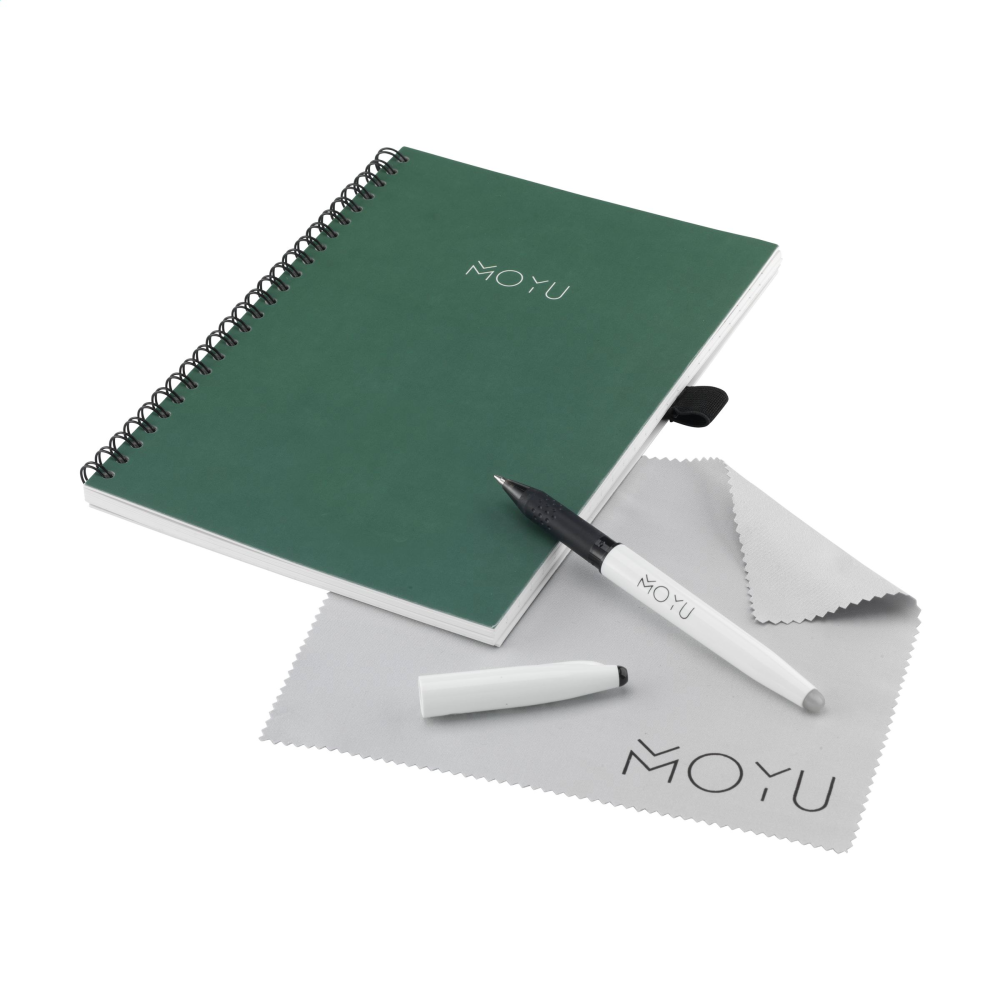 MOYU A5 Erasable Notebook with Pen and Cleaning Cloth - Kibworth