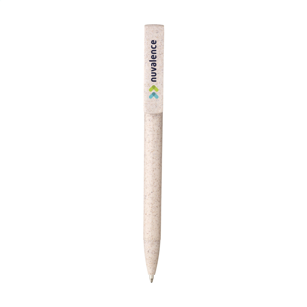 Penna a sfera con inchiostro blu e supporto per telefono realizzata in scarti di grano - Lomazzo