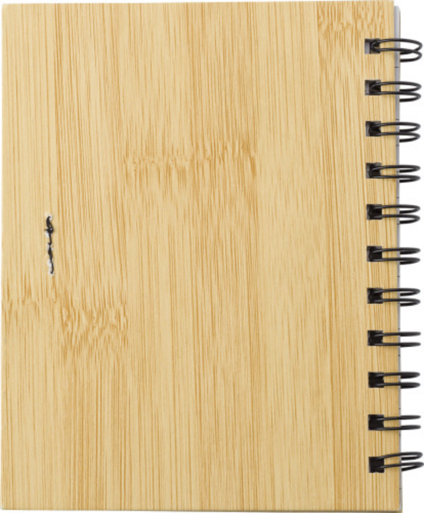 Quaderno a spirale con aspetto di bambù, con post-it e penna a sfera - Vistarino