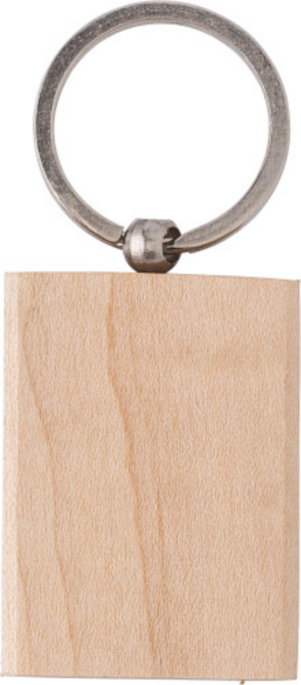 Wooden Key Holder with Metal Ring - Wingham