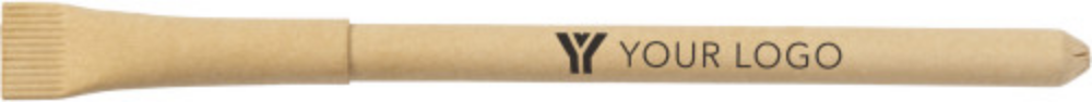 A ballpen made with recycled cardboard that includes a cap - Ilminster