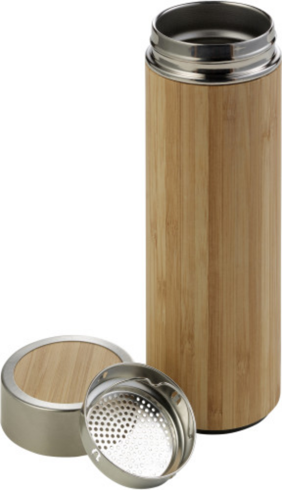 Bamboo and Stainless Steel Thermos Bottle with Tea Infuser - Leicester Forest East