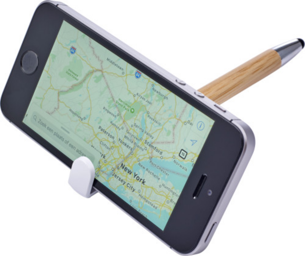 Penna per schermo capacitivo in bambù con supporto per smartphone - Campagnatico