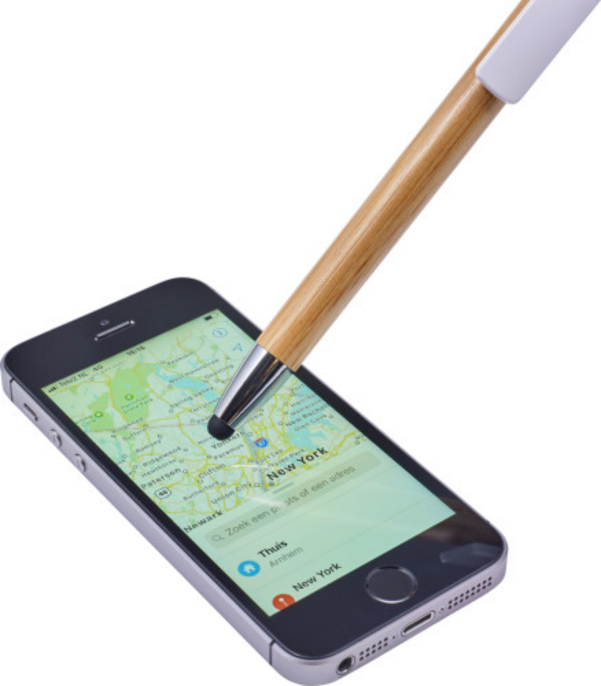 Bamboo Capacitive Screen Pen with Smartphone Stand - Godmanstone
