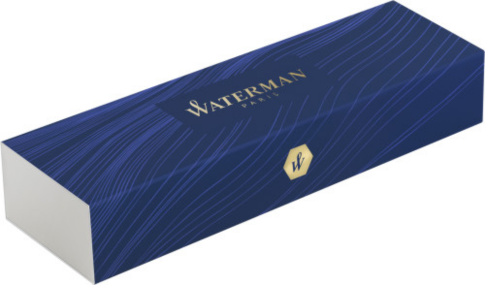 Penna stilografica Waterman in acciaio inossidabile con cartuccia d'inchiostro blu - Bergamo