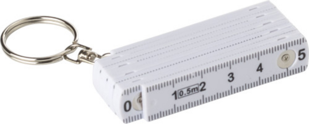 Plastic Foldable Ruler with Keychain - Coldred