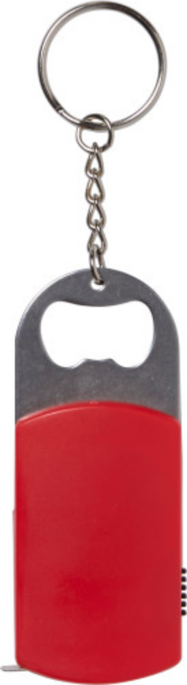 ABS Key Holder with Bottle Opener, LED Light, and Tape Measure - Hutton