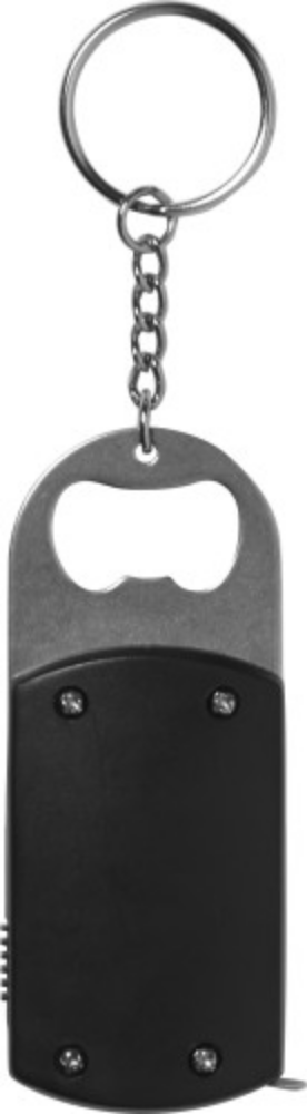 ABS Key Holder with Bottle Opener, LED Light, and Tape Measure - Hutton