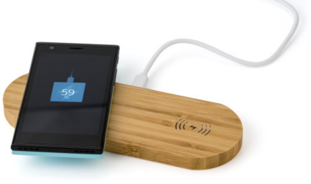 Bamboo Wireless Double Charger with Cable - Deepdene