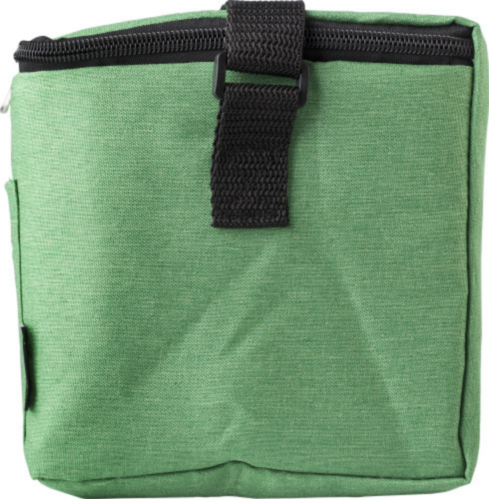 This is a cooler bag made from polyester and RPET (recycled polyethylene terephthalate). - Shrewsbury