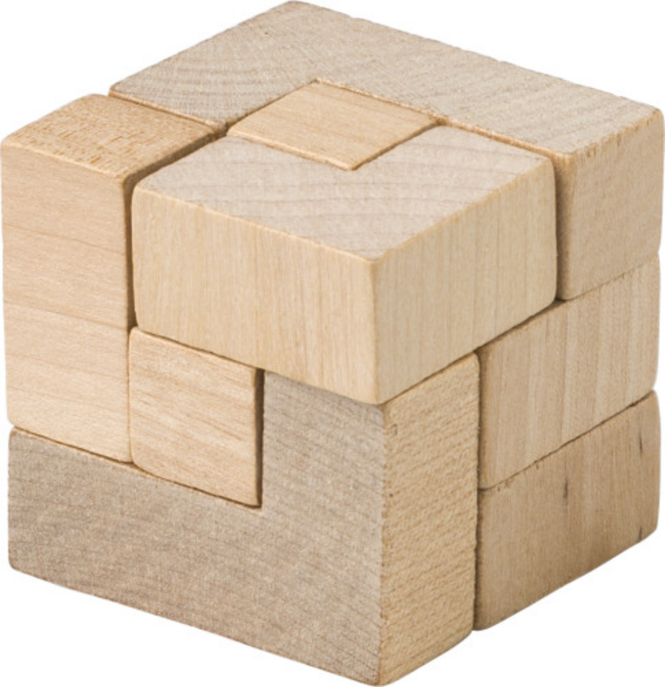Puzzle a cubo in legno in sacchetto di cotone - Castegnato