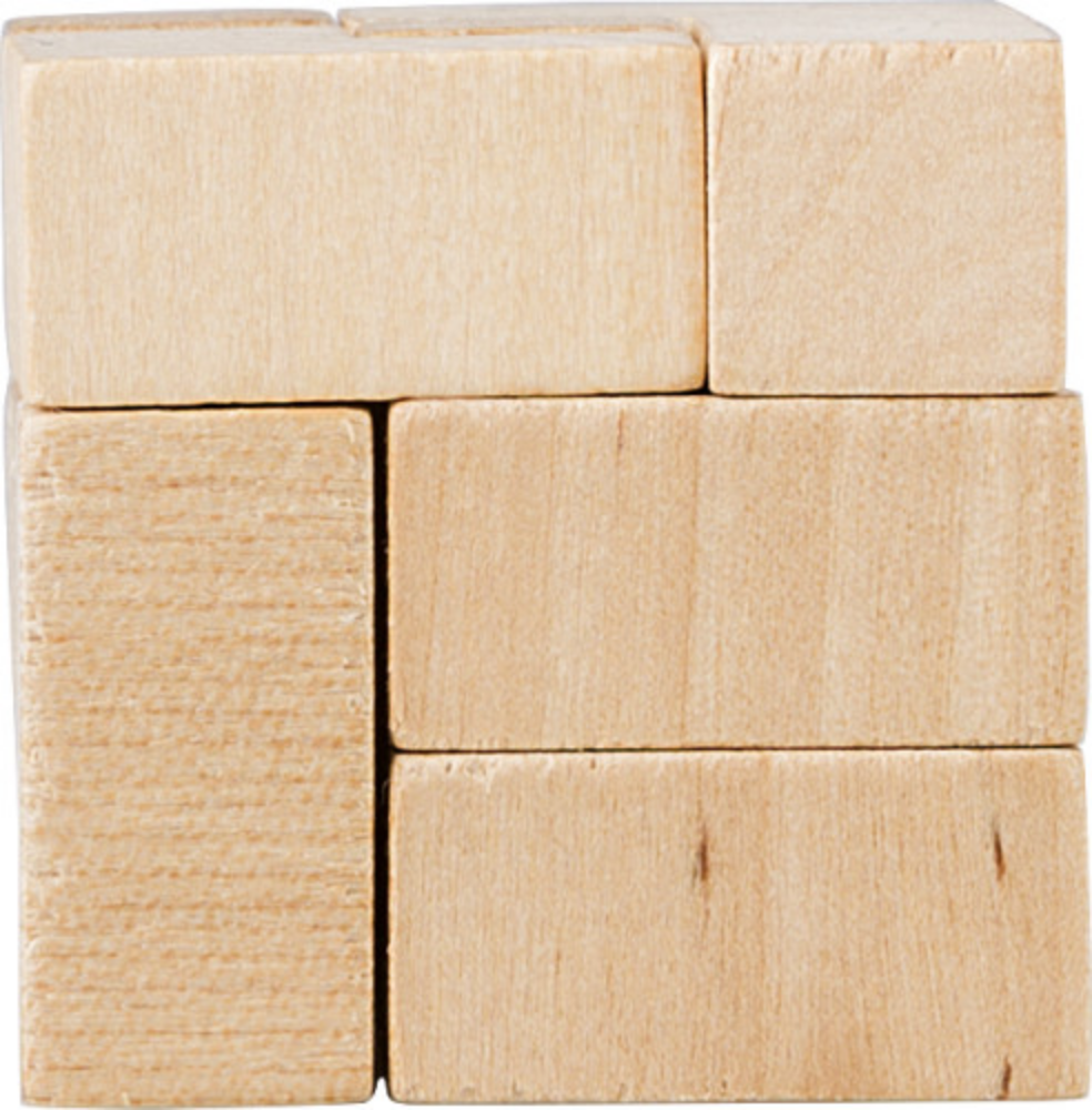 Puzzle a cubo in legno in sacchetto di cotone - Castegnato