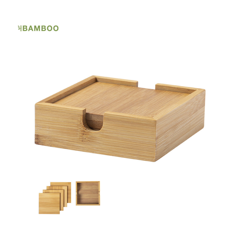 Eco Bamboo Coaster Set - Ayston - West Kirby
