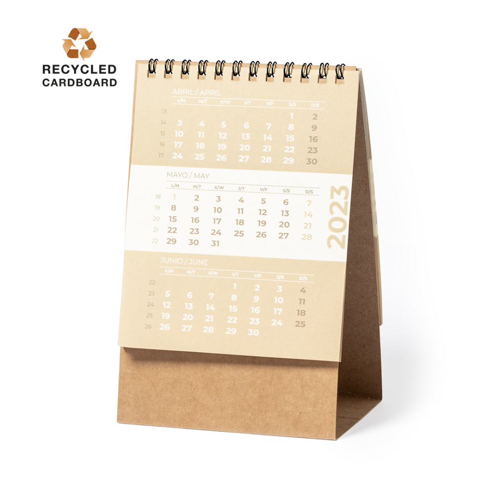 Nature Line Recycled Cardboard Desktop Calendar - Woking/Byfleet
