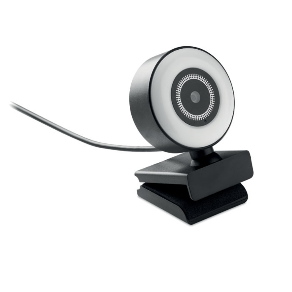 Cámara web HD con micrófono incorporado y luz de anillo ajustable - Mesegar de Tajo