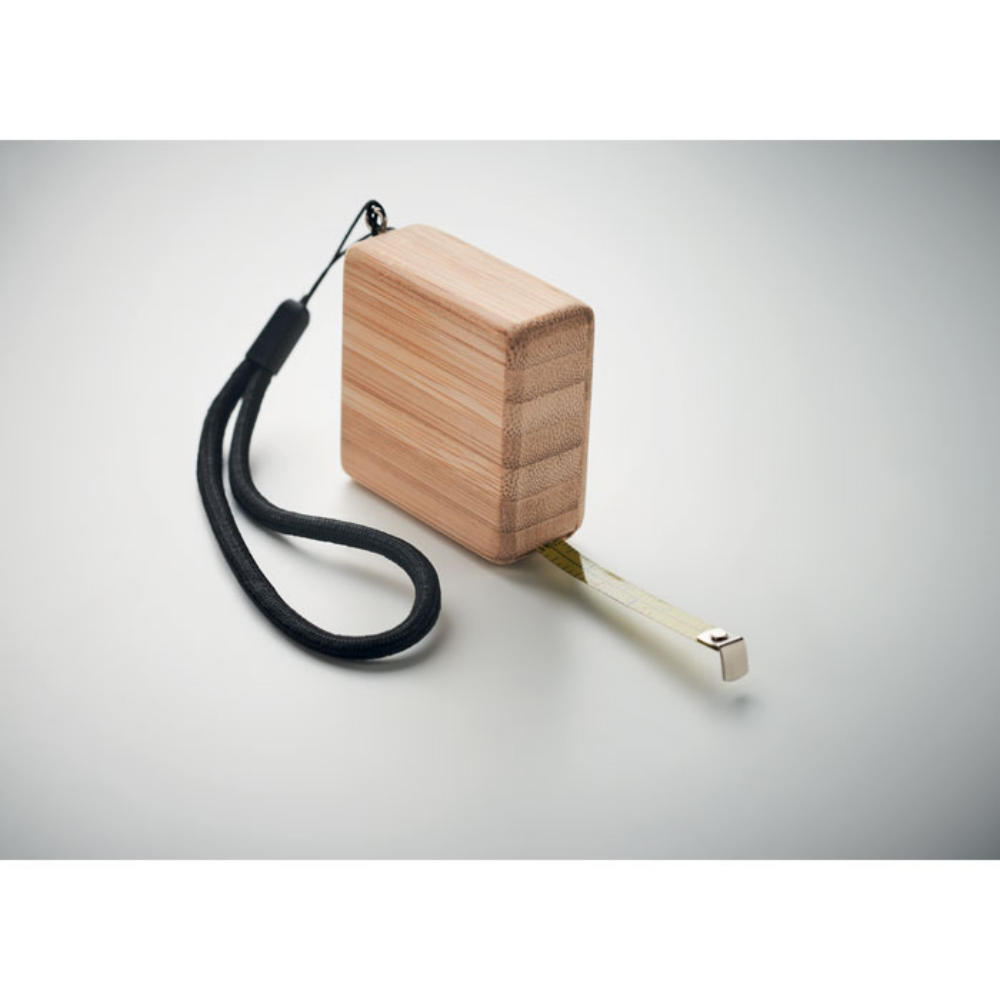 Bamboo Square Measuring Tape with Wrist Strap - Hawkinge