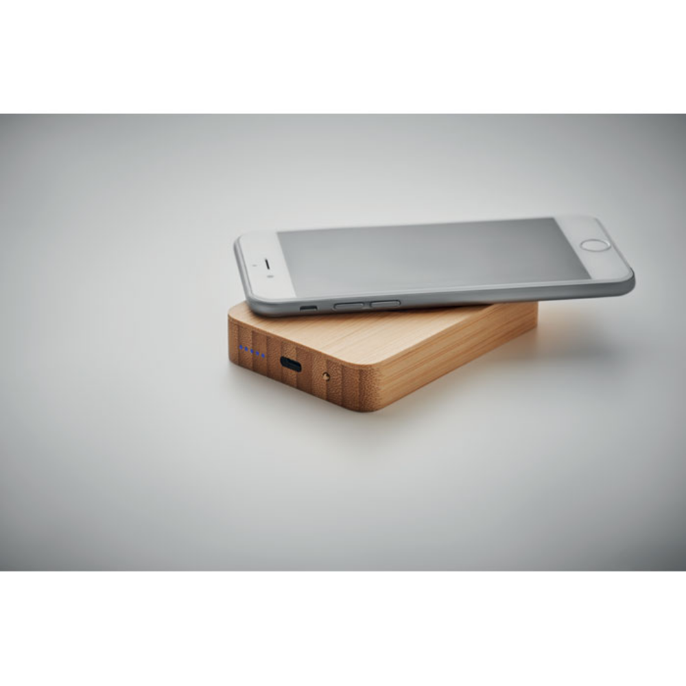 Bamboo Wireless Charger and Power Bank - Plymouth