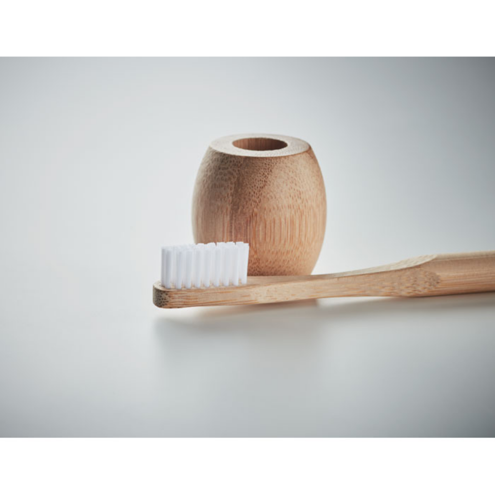 Cepillo de dientes de bambú con soporte - Rus