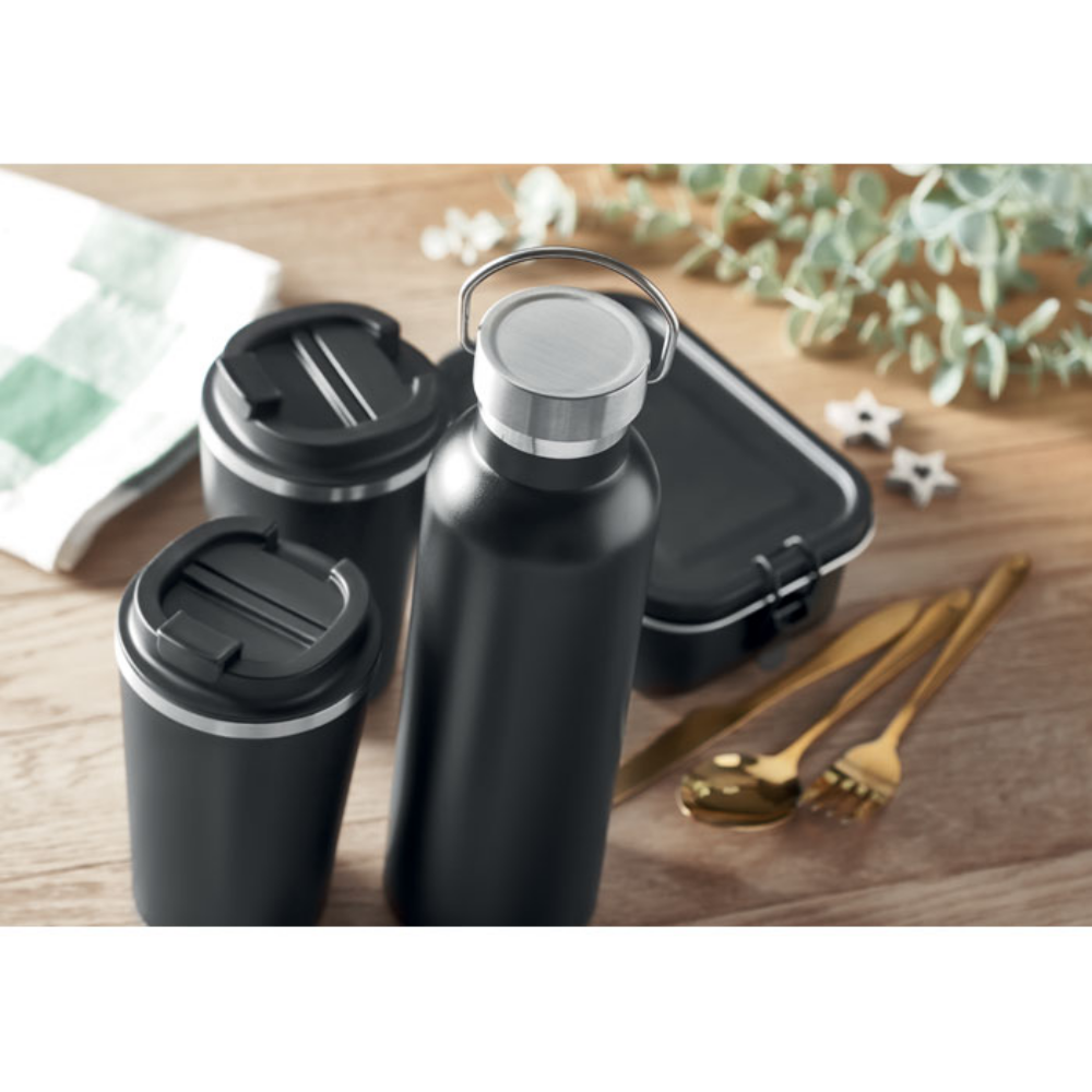 Stainless Steel Double Walled Bottle and Tumblers Set - Hindley