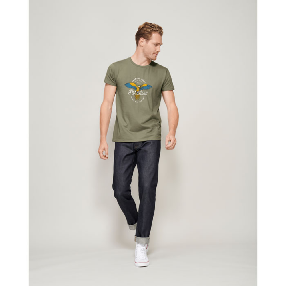 Men's Round-Neck Fitted Jersey T-Shirt - Portree