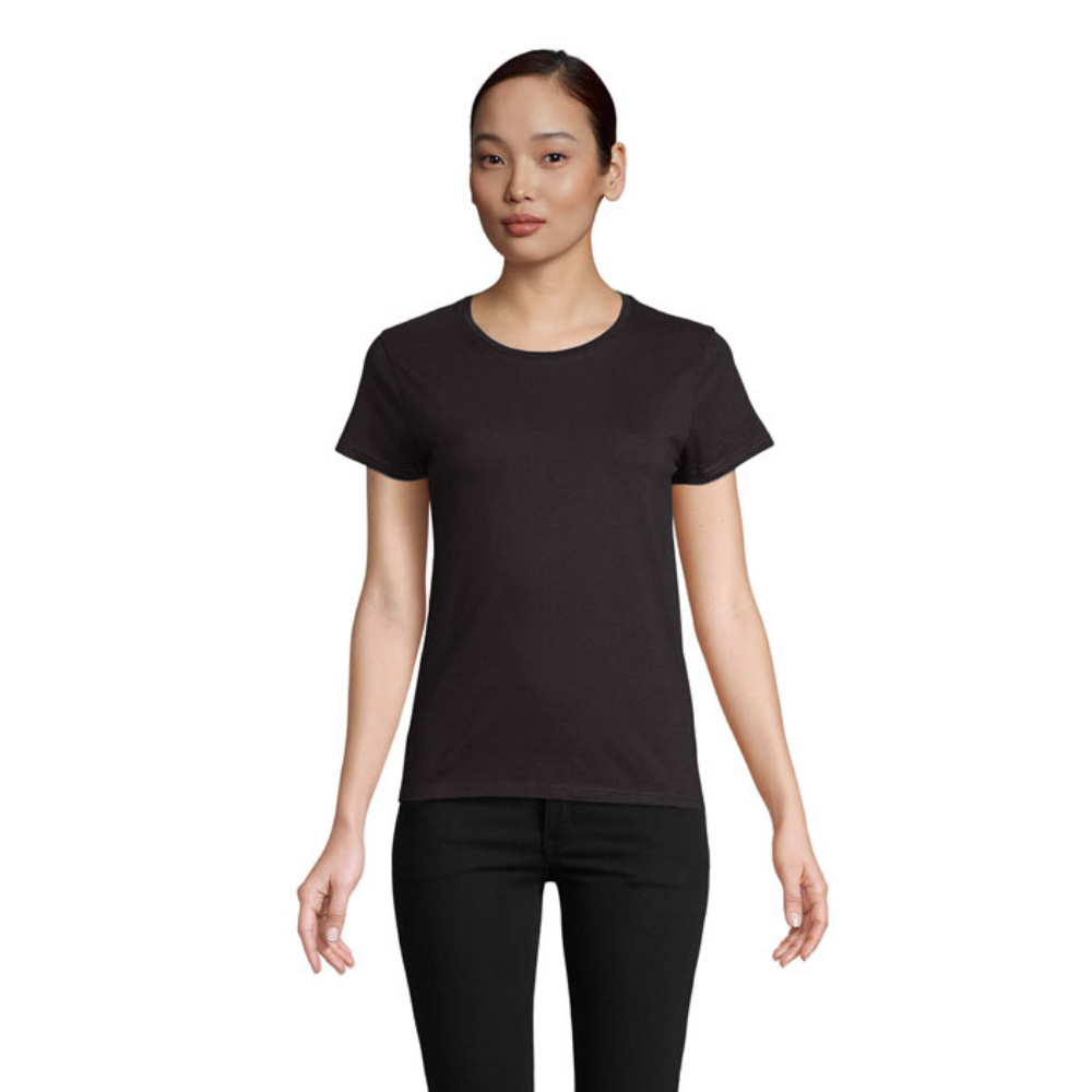 Women's Round-Neck Fitted Jersey T-Shirt - Cardigan