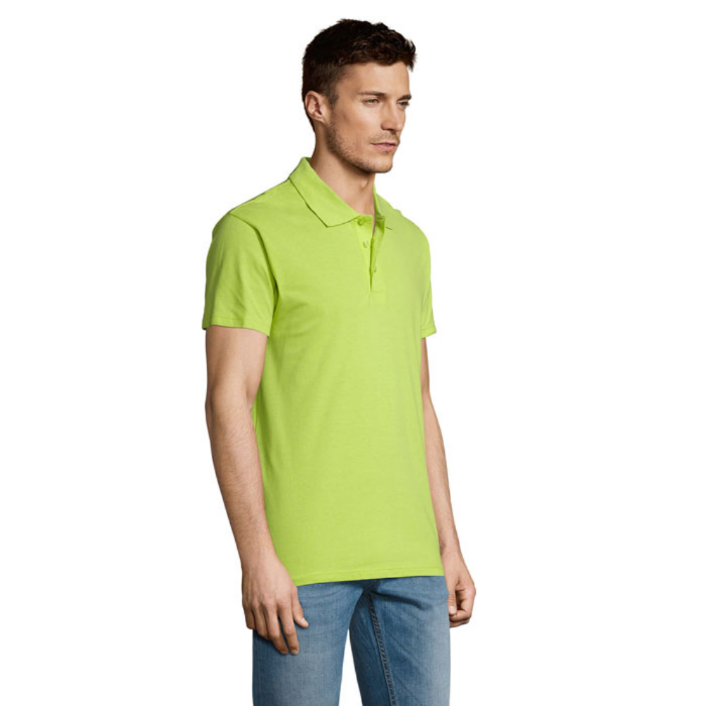Men's Cotton Polo Shirt with Reinforced Button Placket - Alvington
