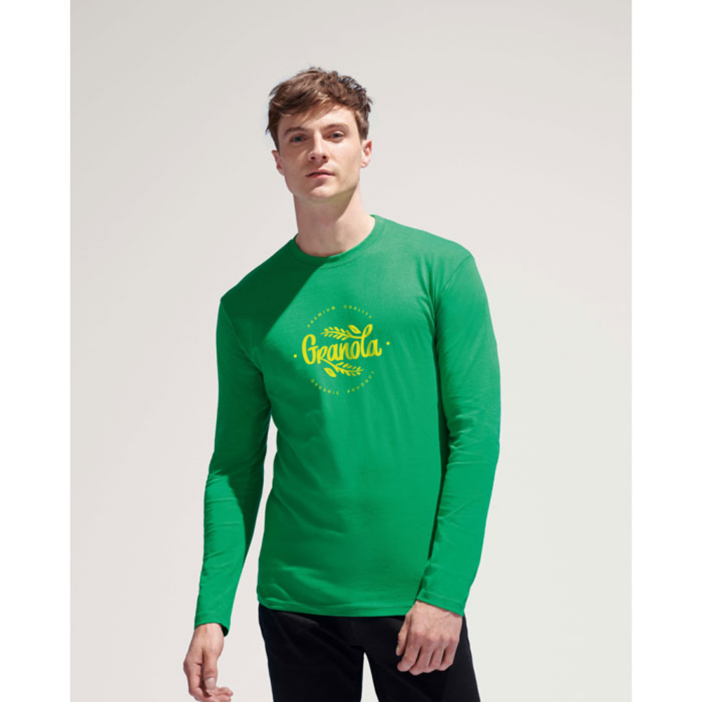 T-Shirt da Uomo a Maniche Lunghe con Collo Rotondo - Valbrona