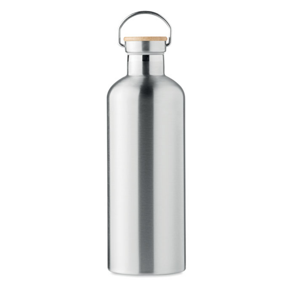 Stainless Steel Vacuum Flask with Bamboo Lid - Darlaston