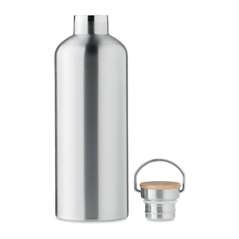 Stainless Steel Vacuum Flask with Bamboo Lid - Darlaston