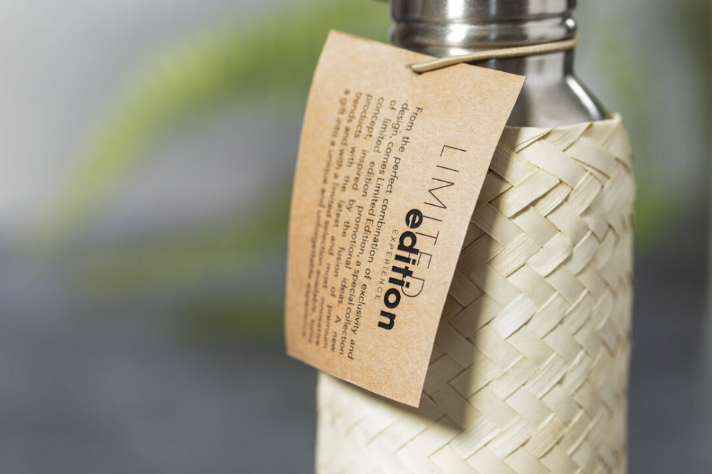 Limited Edition Eco-Design Stainless Steel Bottle with Bamboo Base - Newtownabbey