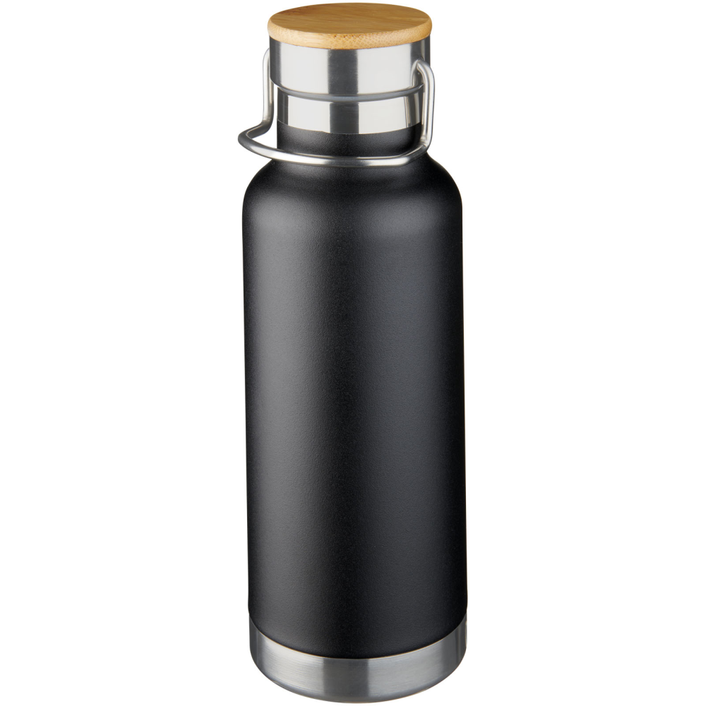 Double-Walled Stainless Steel Vacuum Insulated Bottle with Wood Detail - Gretna Green