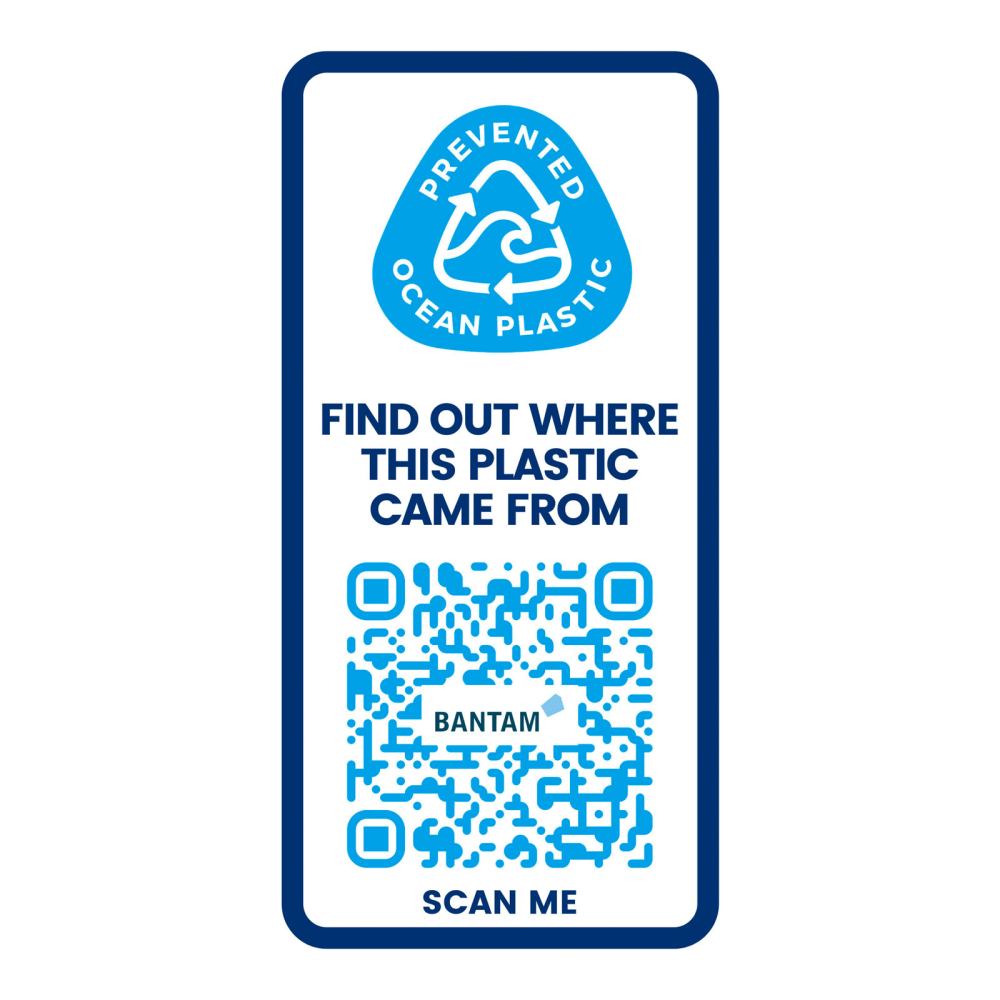 Bottiglia d'acqua monoparete in plastica oceanica prevenuta - Comerio
